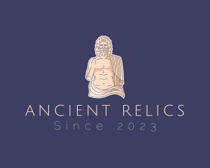 Male Roman God Statue logo