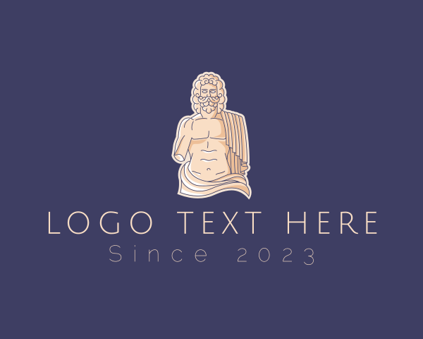 Male Roman God Statue logo