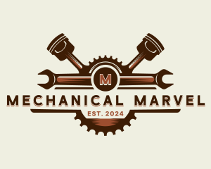 Wrench Mechanic Piston logo design