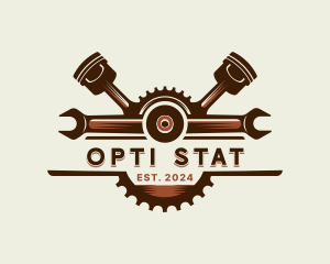 Wrench Mechanic Piston logo design