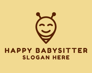 Happy Bee Locator logo design