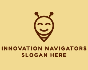 Happy Bee Locator logo design