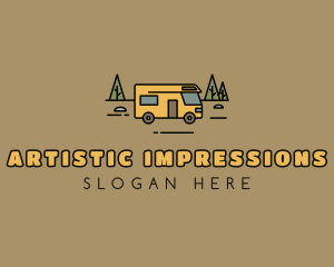 Outdoor Camping RV  logo design