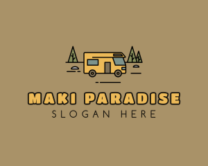 Outdoor Camping RV  logo design