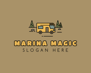 Outdoor Camping RV  logo design