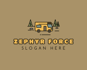 Outdoor Camping RV  logo design