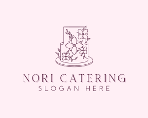 Wedding Floral Cake logo design