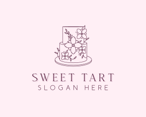 Wedding Floral Cake logo design