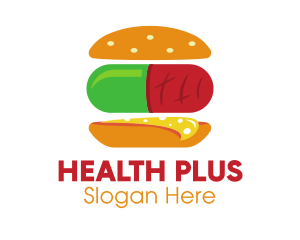 Hamburger Sandwich Pill Logo