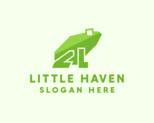 Green Frog Letter L logo design