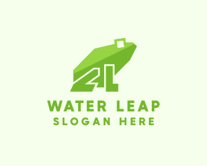 Green Frog Letter L logo