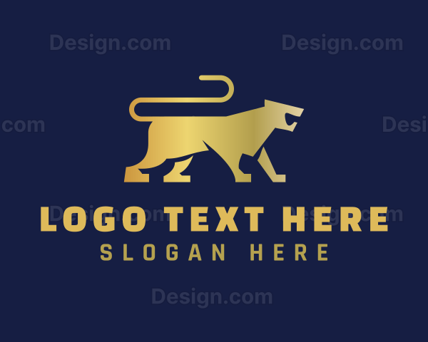 Gradient Lioness Animal Logo