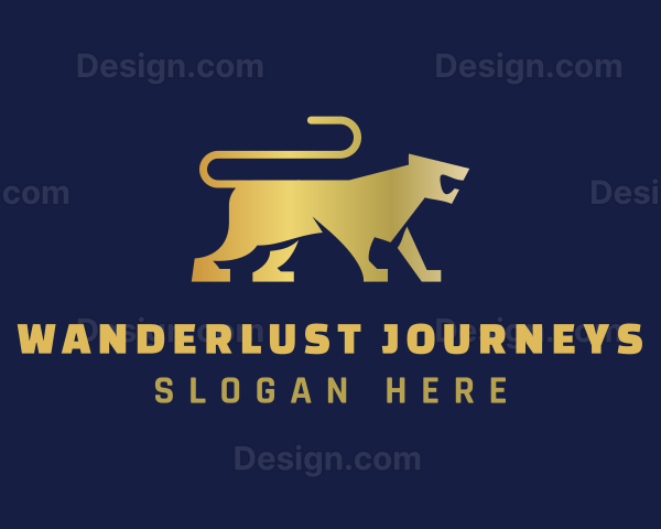 Gradient Lioness Animal Logo