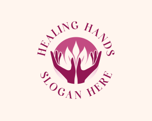 Flower Hands Wellness logo design