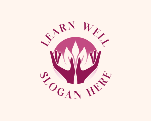 Flower Hands Wellness logo design