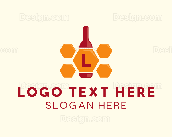 Honey Bee Bottle Logo