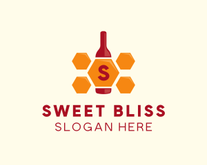 Honey Bee Bottle  logo design