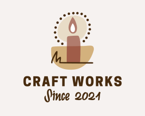 Boho Candle Handicraft  logo design