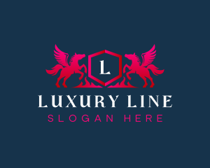 Luxury Horse Crest logo design