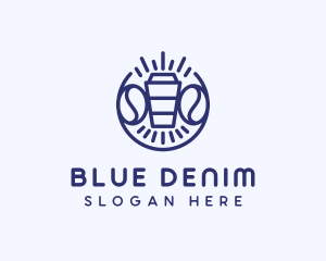 Blue Coffee Cup logo design