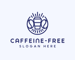 Blue Coffee Cup logo design