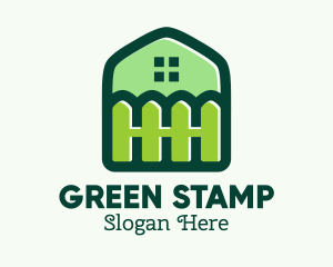 Green Home Backyard Fence logo design