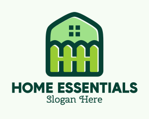 Green Home Backyard Fence logo design