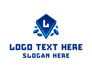 Shield - 3D Pixel App logo design