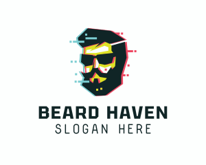 Sunglasses Beard Man logo design