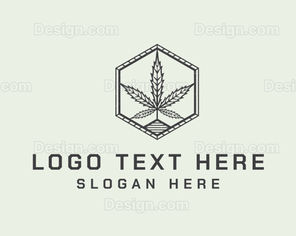 Marijuana Plant Farm Logo