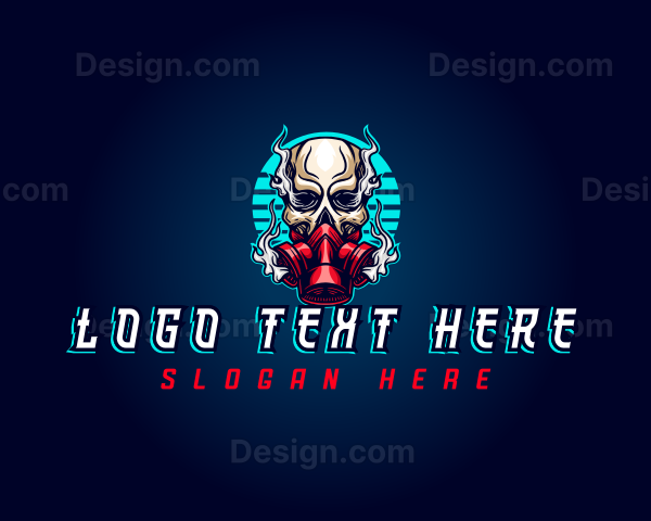 Skull Gaming Gas Mask Logo