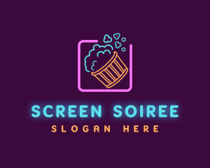 Theater Snack Popcorn logo design