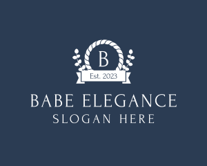 Elegant Floral Rope Banner logo design