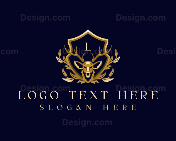 Luxury Crest Deer Logo