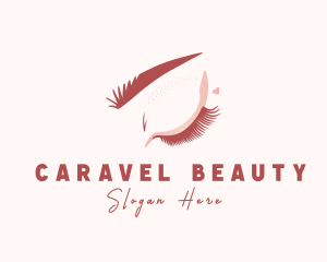 Beautiful Woman Eyelash Extension logo design