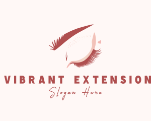 Beautiful Woman Eyelash Extension logo design