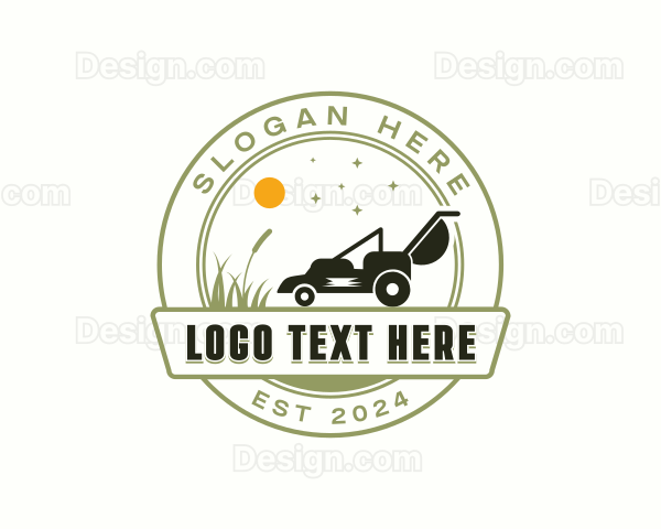 Lawn Mower Landscaping Logo