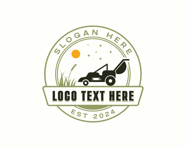 Grass Cutting logo example 2