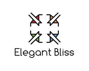Elegant Stained Glass Cross Logo