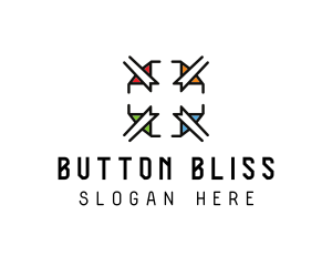 Elegant Stained Glass Cross logo design