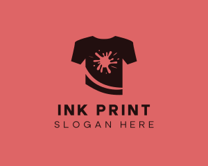 Paint Splatter Shirt Printing logo design