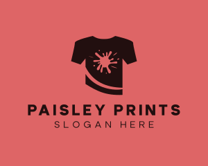 Paint Splatter Shirt Printing logo design