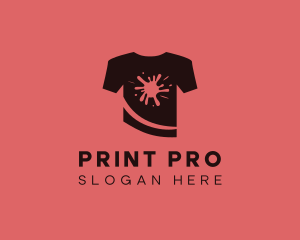 Paint Splatter Shirt Printing logo design