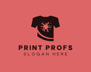 Paint Splatter Shirt Printing logo design