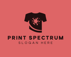 Paint Splatter Shirt Printing logo design