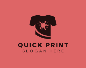 Paint Splatter Shirt Printing logo design