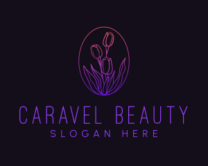 Tulips Beauty Salon  logo design