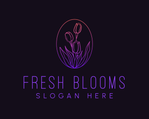 Tulips Beauty Salon  logo design