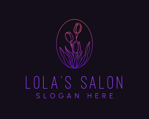 Tulips Beauty Salon  logo design