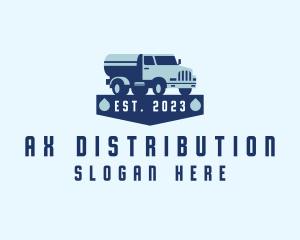 Oil Tanker Truck Vehicle logo design